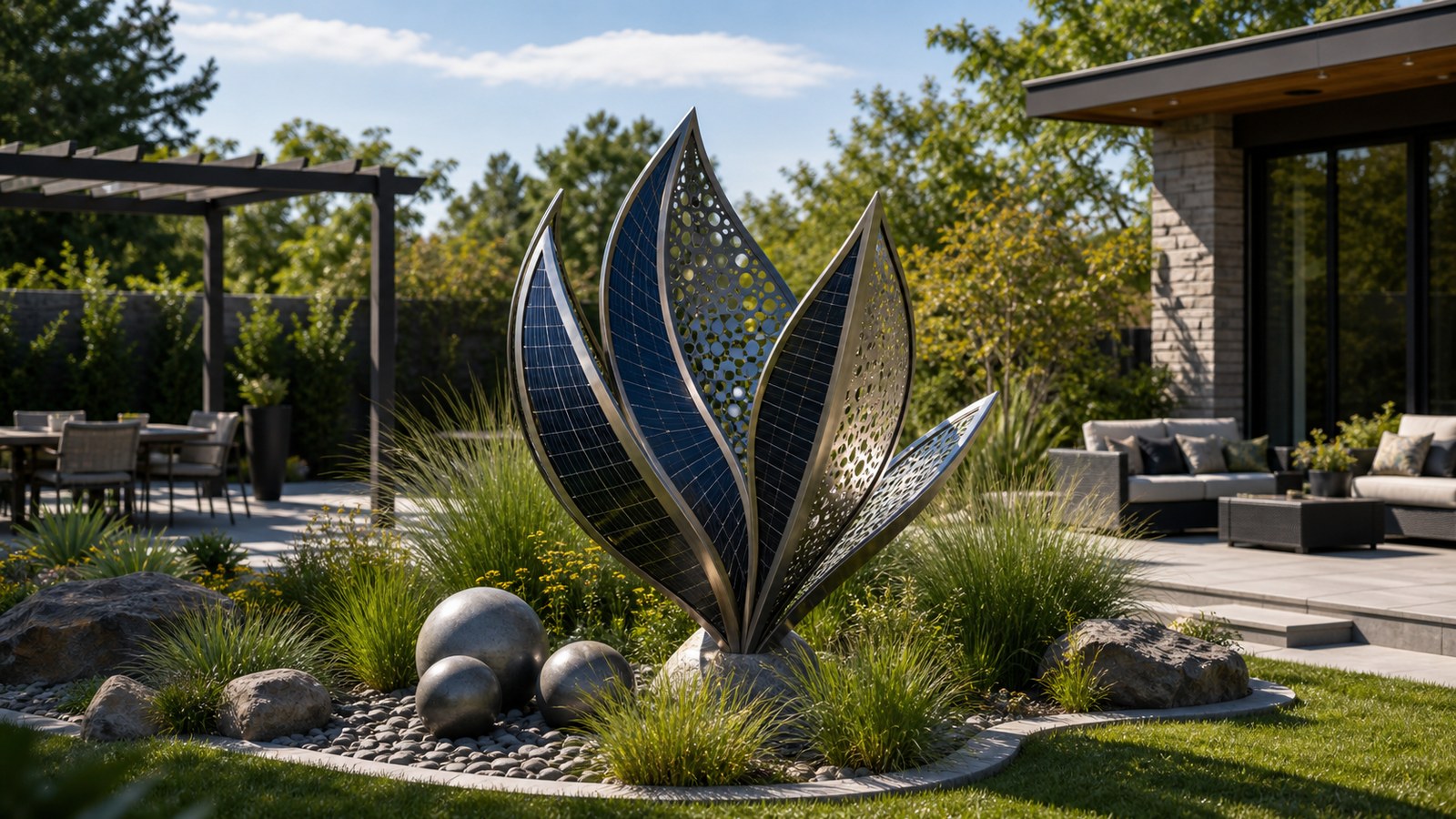 Stunning Solar Sculptures for Backyard Landscape Design solar explainer image